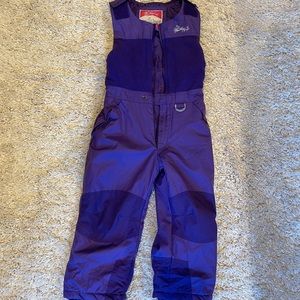 Wheatherproof snowsuit purple size 5